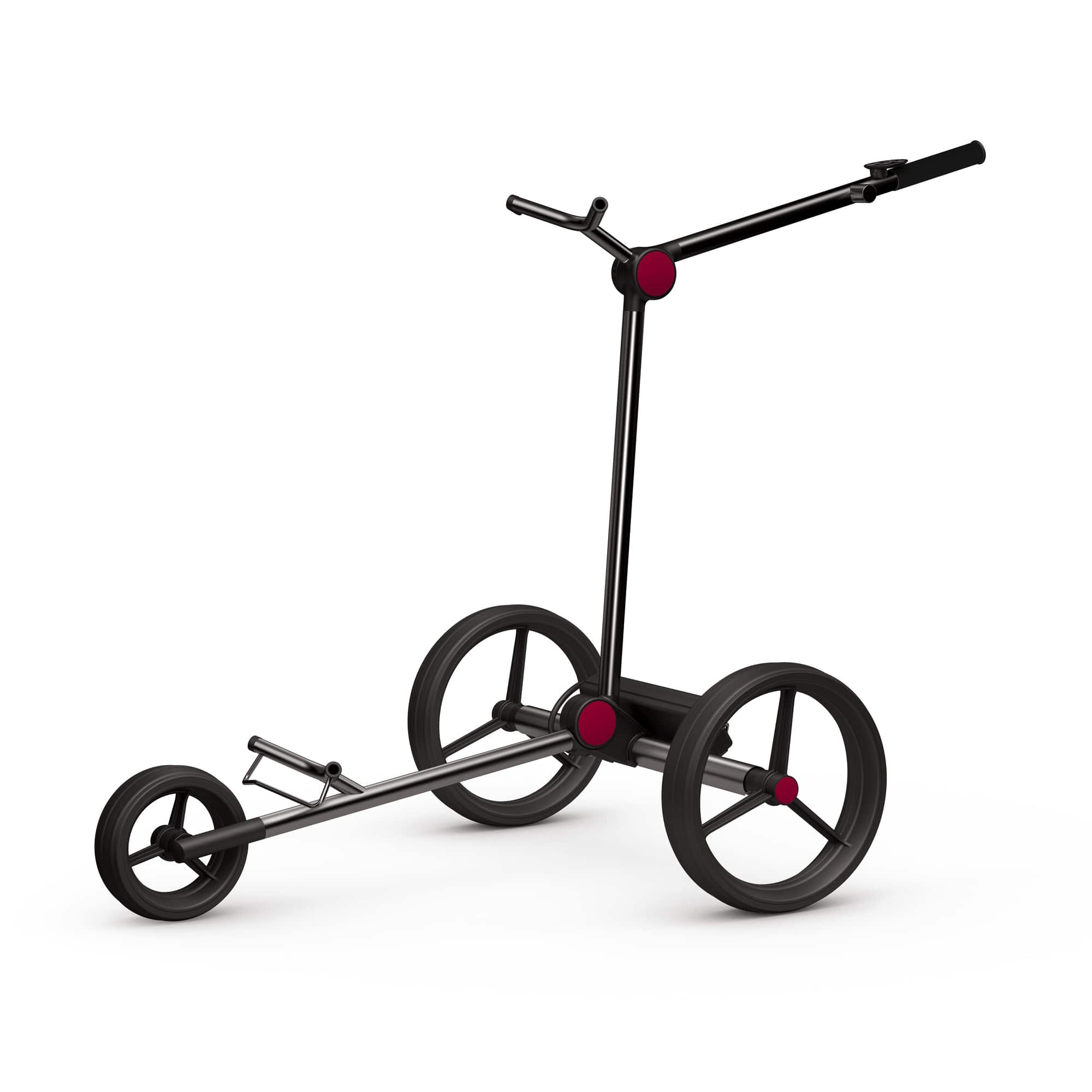 GolfQuant Titan Caddy 1e vorne Brandrot